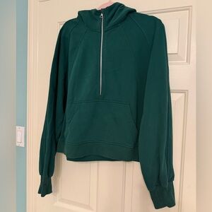 women’s green half zip hoodie!